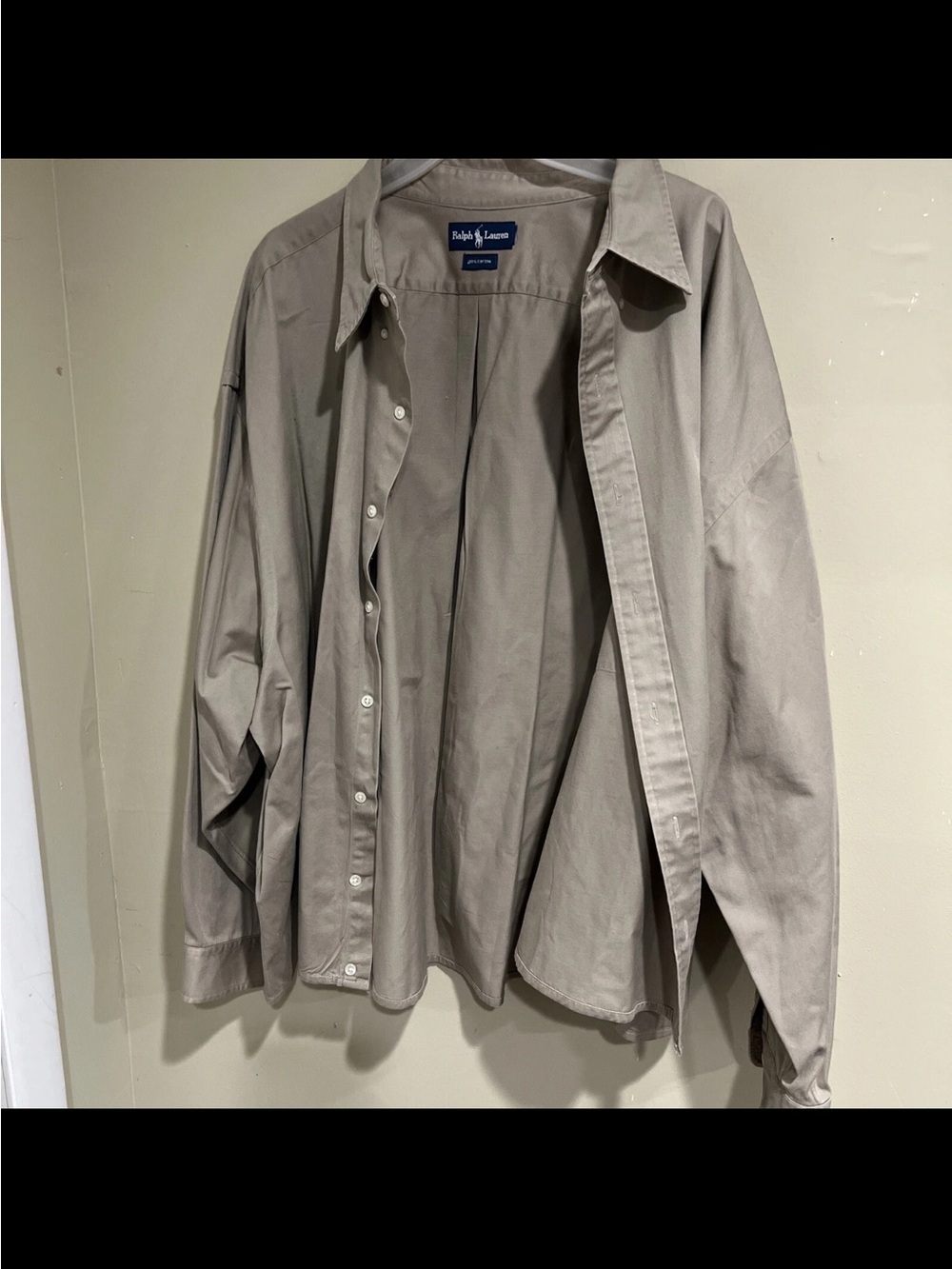 Ralph Lauren Men's Lightweight Shirt Jacket in Light Gray-Taupe